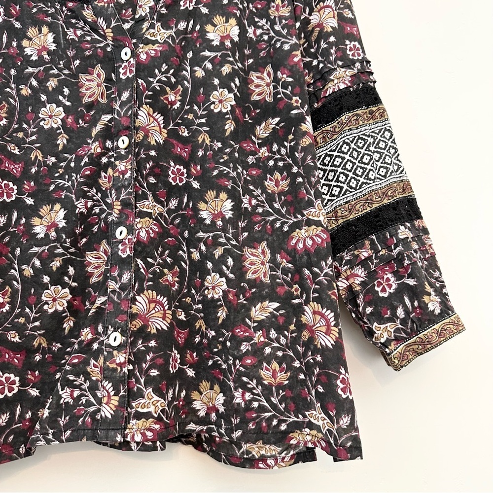 Cleobella Christy Blouse, Lolita Block Print - Picture 5 of 10
